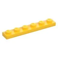 Plate 1 x 6, Yellow