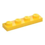 Plate 1 x 4, Yellow
