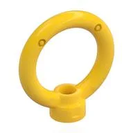 Plate Special, 1 x 1 Stud with 3 x 3 Ring on Top, Yellow