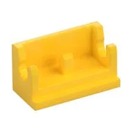 Hinge Brick 1 x 2 Base, Yellow