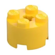 Brick Round 2 x 2 with Axle Hole, Yellow