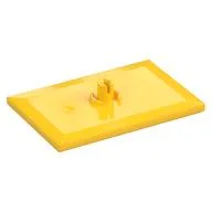 Tile Special 6 x 4 with Beveled Edges and 5mm Pin (Train Bogie Plate), Yellow