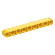 Technic Beam 1 x 9 Thick, Yellow