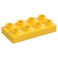 Duplo Plate 2 x 4, Yellow