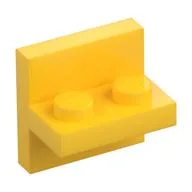 Bracket 2 x 2 with 1 x 2 Vertical Studs, Yellow