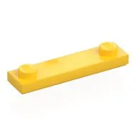 Plate Special 1 x 4 with 2 Studs with Groove [New Underside], Yellow