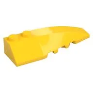 Brick Wedged, Curved 6 x 2 Right, Inner Ridges, Yellow