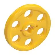 Technic Wedge Belt Wheel [aka Pulley], Yellow