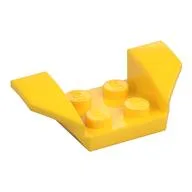 Mudguard 2 x 4 with 2 x 2 Studs and Flared Wings, Yellow
