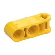 Technic Axle and Pin Connector Perpendicular 3L with 2 Pin Holes, Yellow