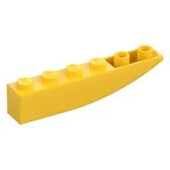 Brick Curved Inverted 6 x 1, Yellow