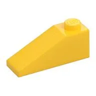 Brick Sloped 33° 3 x 1, Yellow