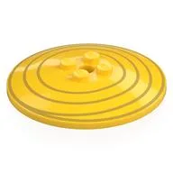 Dish 6 x 6 Inverted (Radar) with Gold Print, Yellow