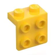 Bracket 1 x 2 - 2 x 2, Yellow