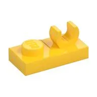 Plate Special 1 x 2, Top Clip [Open O], Yellow