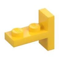 Bracket 1 x 2 with 1 x 2 Vertical Studs, Yellow