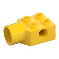Technic Brick Special 2 x 2 with Pin Hole, Rotation Joint Socket, Yellow
