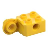 Technic Brick Special 2 x 2 with Pin Hole, Rotation Joint Ball Half [Vertical Side], Yellow