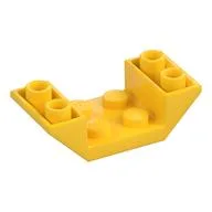 Brick Sloped Inverted 45° 4 x 2 Double with 2 x 2 Recessed, Yellow