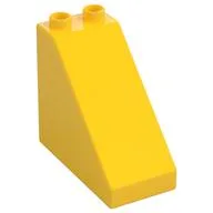 Duplo Brick 4 x 2 x 3 Slope 45°, Yellow