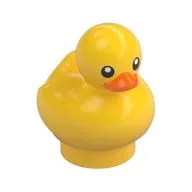Animal, Bird, Duck / Duckling with Black Eyes, Orange Beak, Yellow