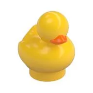 Animal, Bird, Duck / Duckling with Orange Beak Print, Yellow