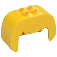 Duplo Brick, Hair, 2 x 2 Top Studs, Straight, Jagged Bangs, Yellow