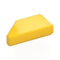 Tile 1 x 2 with Stud Notch Right, Yellow