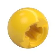 Technic Ball Joint with Through Axle Hole, Yellow