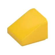 Brick Sloped 30° 1 x 1 x 2/3 (Cheese Slope), Yellow