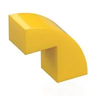 Brick Curved 1 x 2 x 1 2/3 with 1 Cutout, Yellow