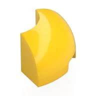 Brick Round Corner 2 x 2 x 1, Yellow
