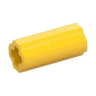 Technic Axle Connector Smooth [with x Hole + Orientation], Yellow
