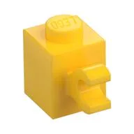 Brick Special 1 x 1 with Clip Horizontal, Yellow