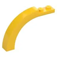 Brick Arch 1 x 6 x 3 1/3 Curved Top, Yellow
