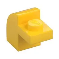 Brick Curved 1 x 2 x 1 1/3 with Curved Top, Yellow