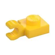 Plate Special 1 x 1 with Clip Horizontal [Thick Open O Clip], Yellow