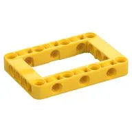 Technic Beam Frame 5 x 7 with 3 x 5 Opening Thick, Yellow