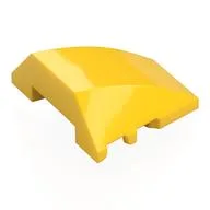 Brick Wedged, Curved 4 x 3 No Studs [Plain], Yellow