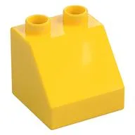Duplo Brick 2 x 2 Slope 45°, Yellow