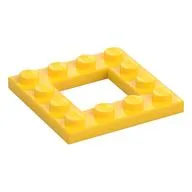 Plate Special 4 x 4 with 2 x 2 Opening, Yellow