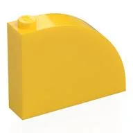 Brick Curved 1 x 4 x 2 2/3, Yellow