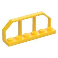 Plate Special 1 x 6 with Train Wagon End Fence, Yellow