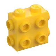 Brick Special 1 x 2 x 1 2/3 with 8 Studs on 3 Sides, Yellow