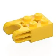 Technic Brick Special 2 x 2 with Ball Socket Wide and Axle Hole, No Arm Holes, Yellow