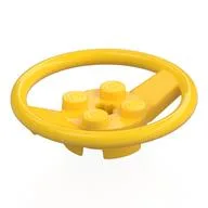 Steering Wheel with 4 Studs on Center, Yellow