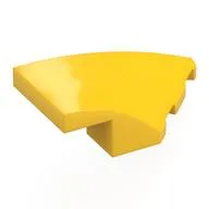 Brick Wedged, Curved 4 x 2 with Stud Notch Right, Yellow