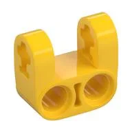 Technic Axle and Pin Connector Perpendicular Double Split [Reinforced], Yellow