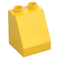 Duplo Brick 2 x 2 x 2 Slope, Yellow