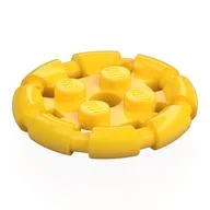 Plate Special 2 x 2 with Bar Frame Round, Yellow